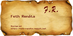 Feth Renáta névjegykártya